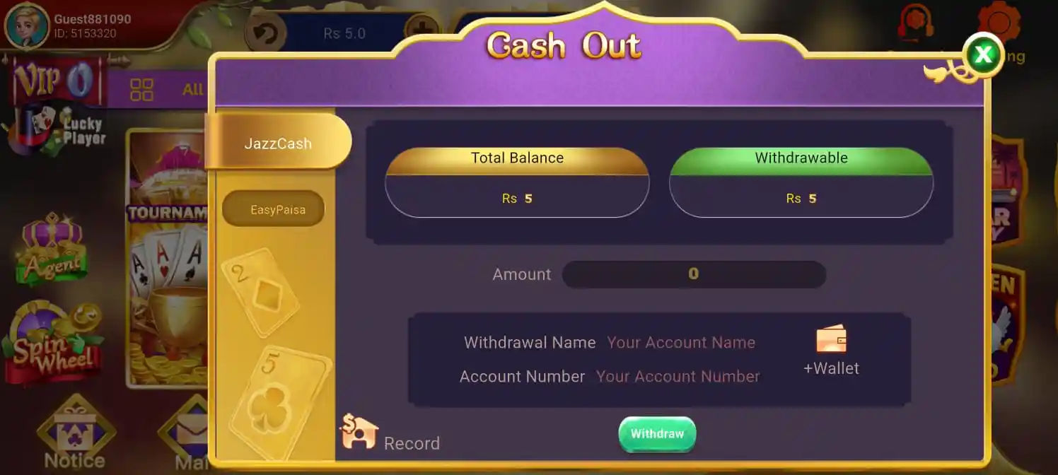 3 Patti Sikka Withdraw Method